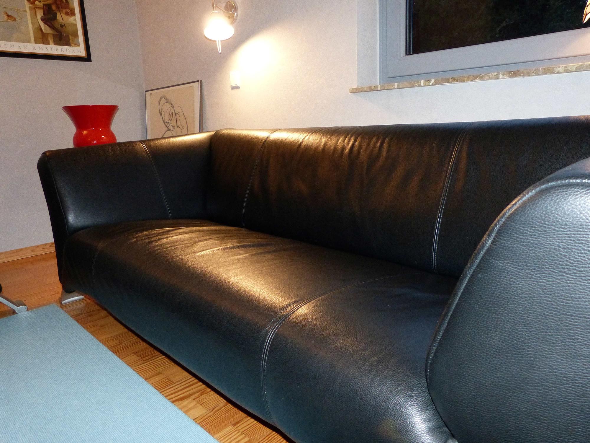 322 Sofa Aluminium Holz Schwarz 4