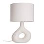 Table lamp LOOP ceramic textile beige 3