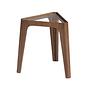 Side table Walnut veneer Glass Brown 1