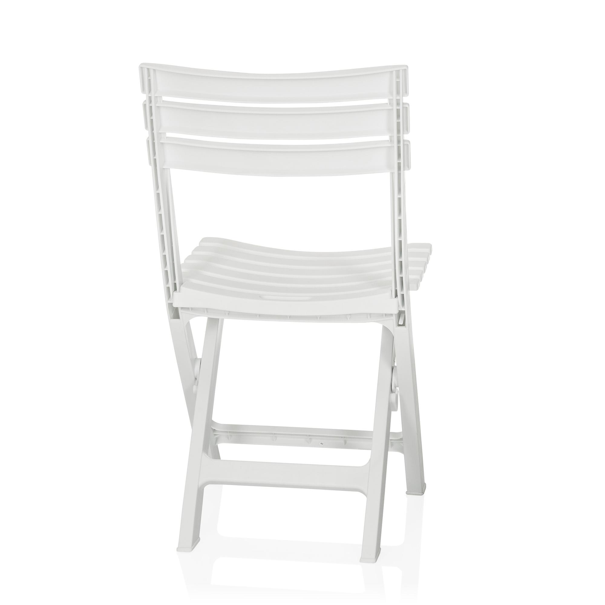 TRAVANO Sedia da giardino plastica bianco 9