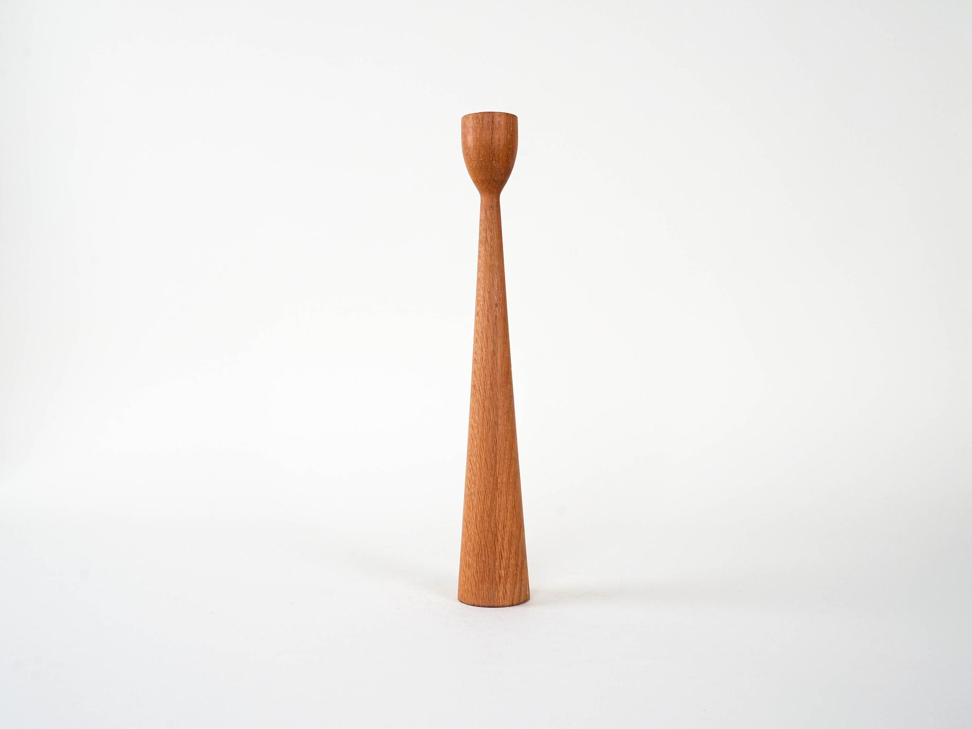 Teak Candlestick 1960s 1
