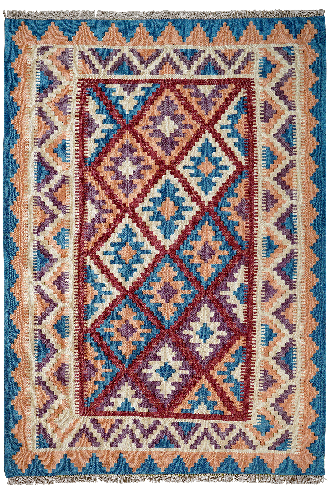 Kilim Gashgai Teppich Wolle Mehrfarbig 0