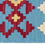 Kilim Gashgai Teppich Wolle Blau 1
