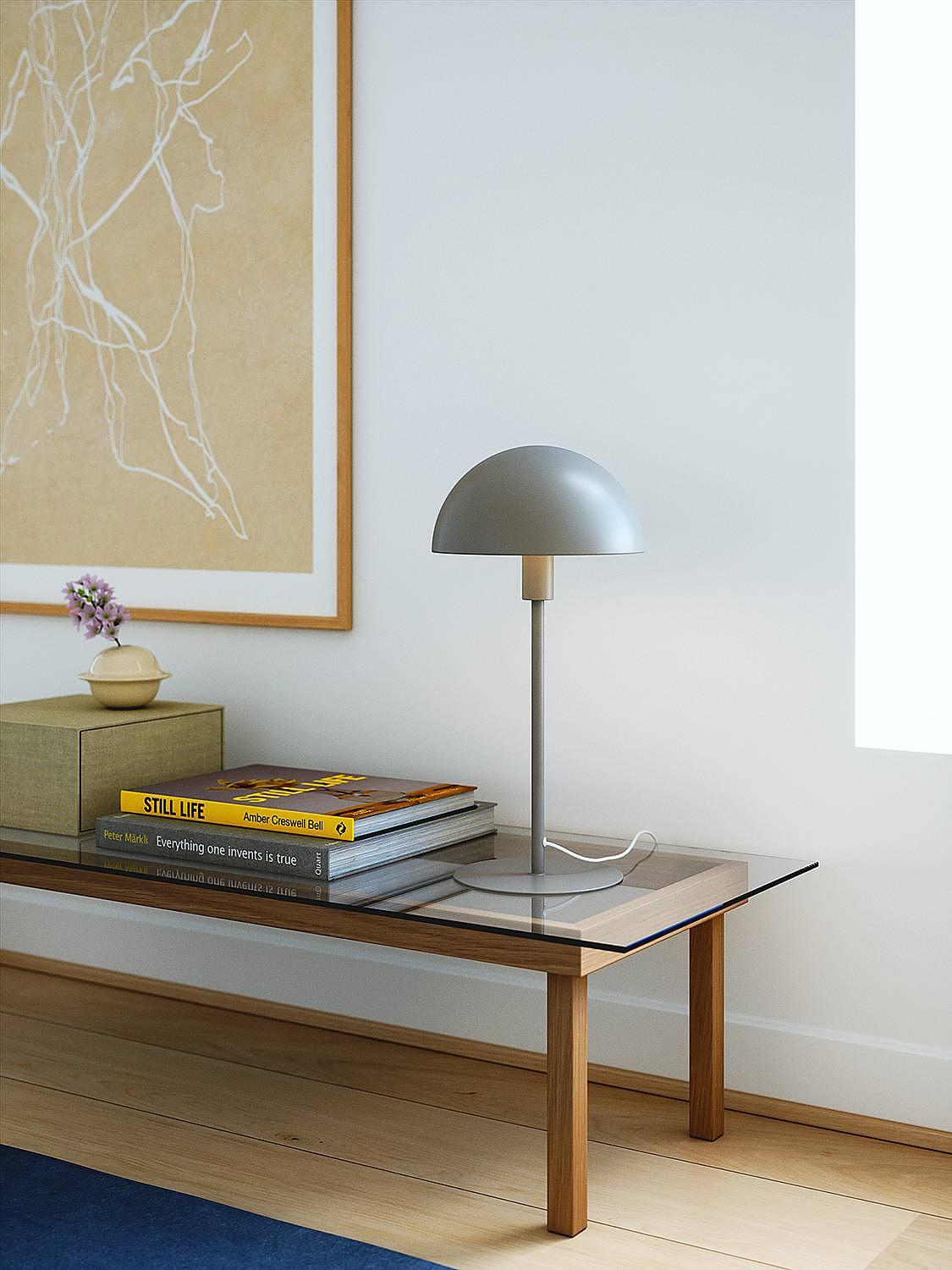 Ellen Tischlampe Aluminium Taupe 1-flammig 1
