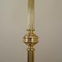 Vintage Stehlampe Metall Textil Gold 1970er Jahre  12