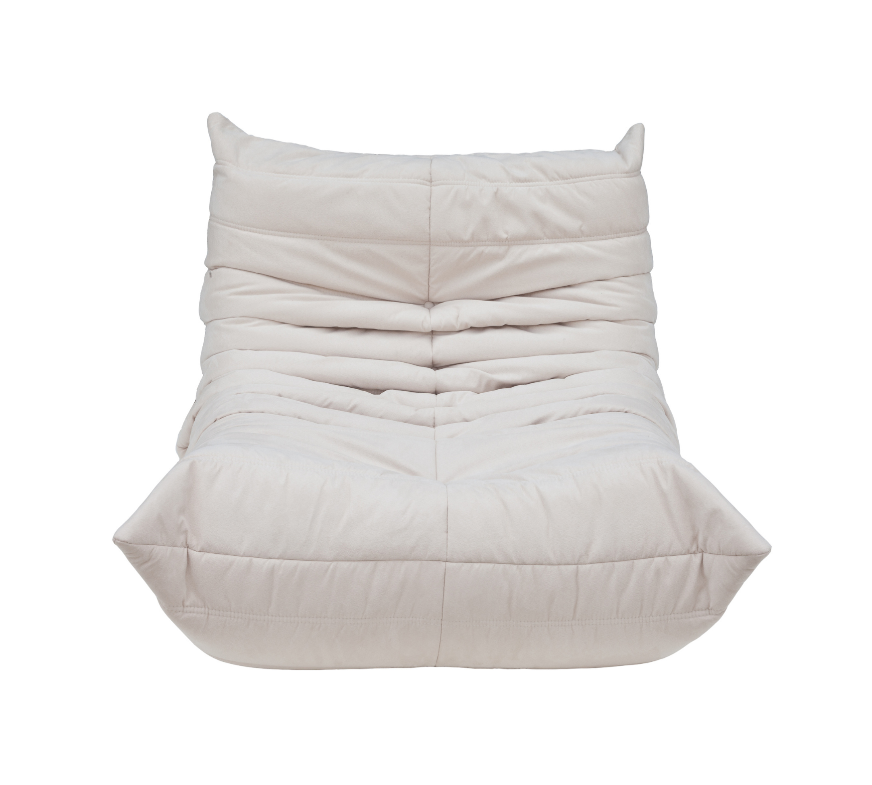 Togo Poltrona e Pouf Set Tessuto Off-White 1