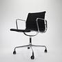 Vitra EA108 Chair Chrom Hopsack Schwarz 0