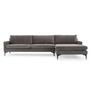 Astha Ecksofa Récamiere Rechts Danny Steel Grey 0