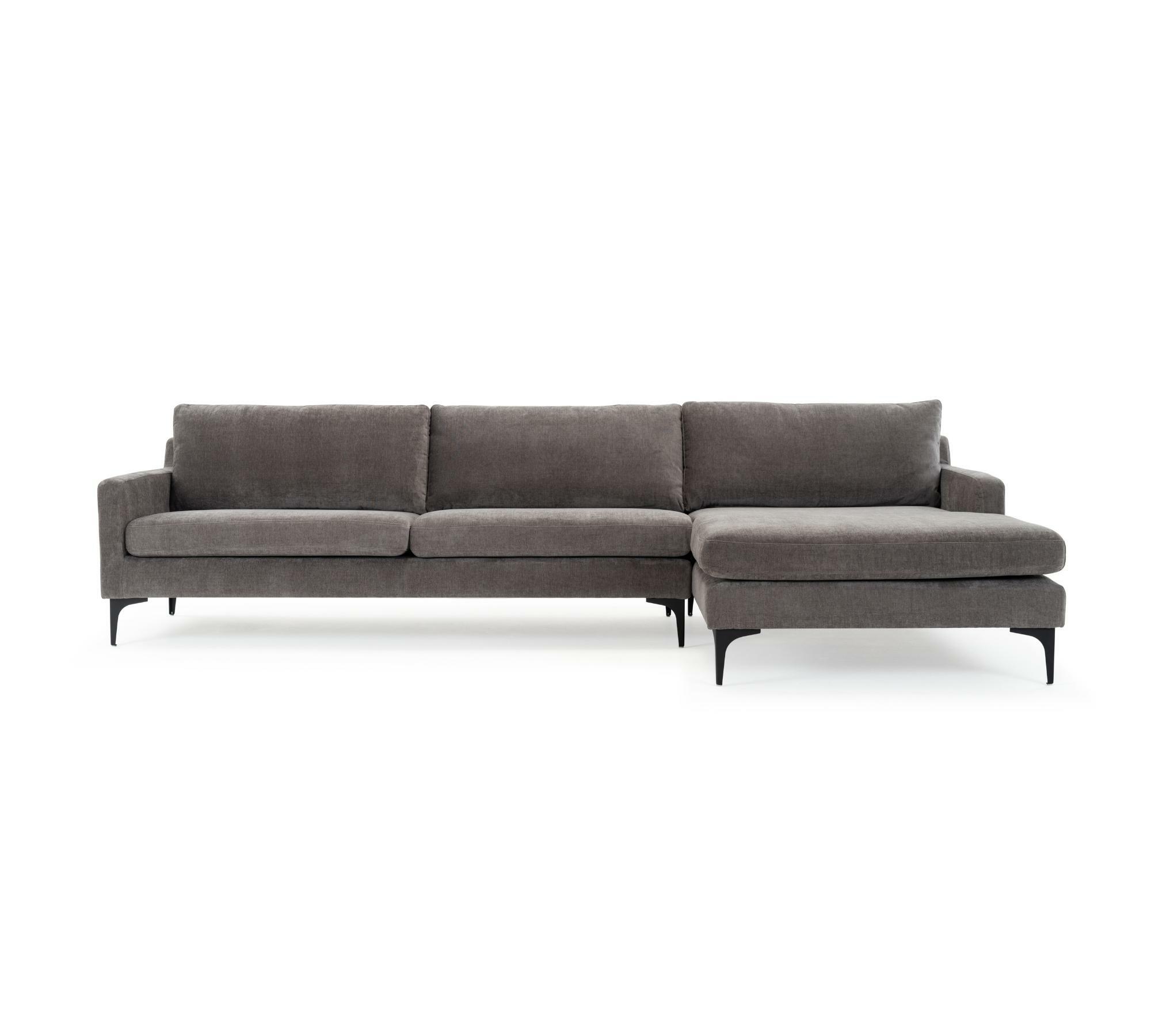 Astha Ecksofa Récamiere Rechts Danny Steel Grey 0