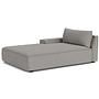 Daphne 1-seater chaise longue left Maya warm grey 0