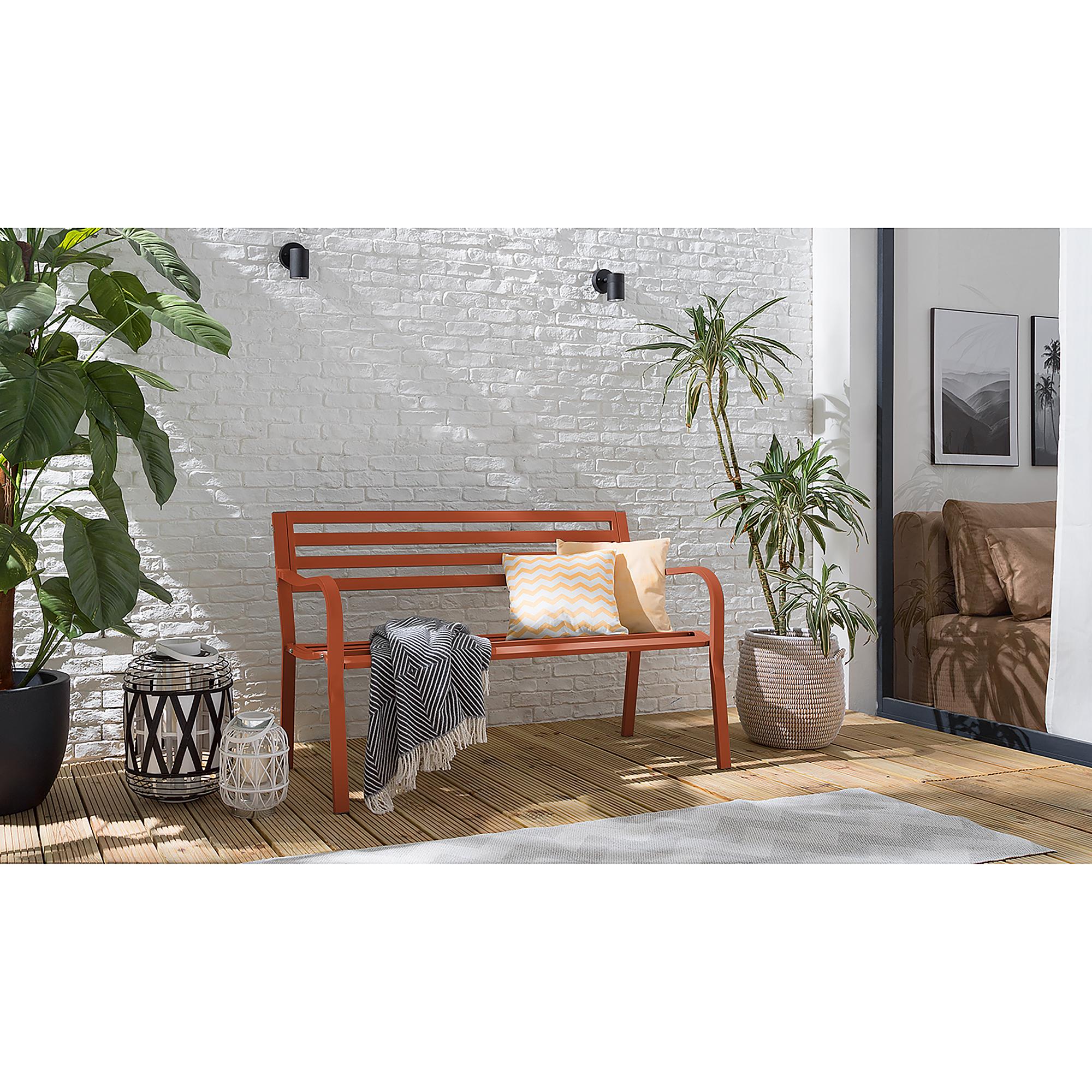 Gartenbank Sophy Stahl Terracotta 2