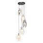 Diamond Fever Spiral Pendant Light 5-bulb Steel Black 3