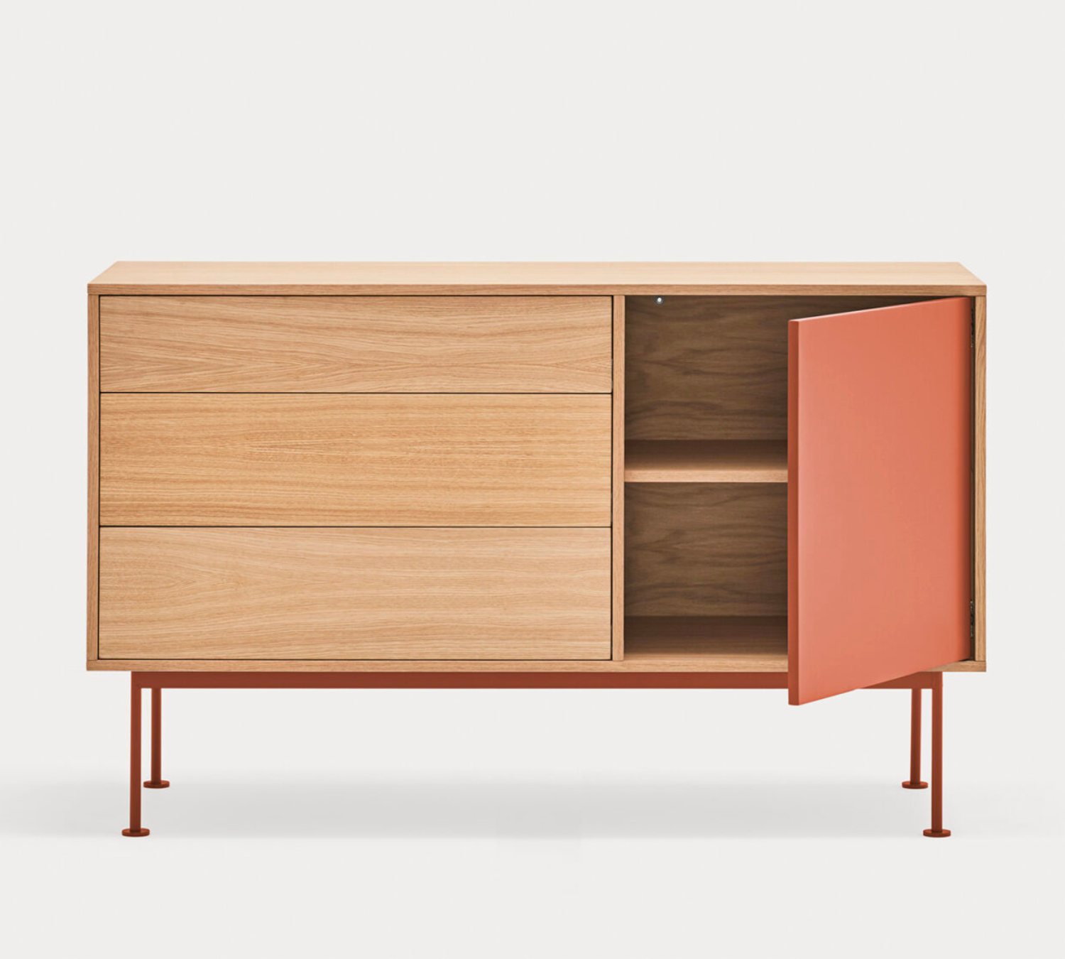 Aparador Yoko Kommode Holz Rot 0