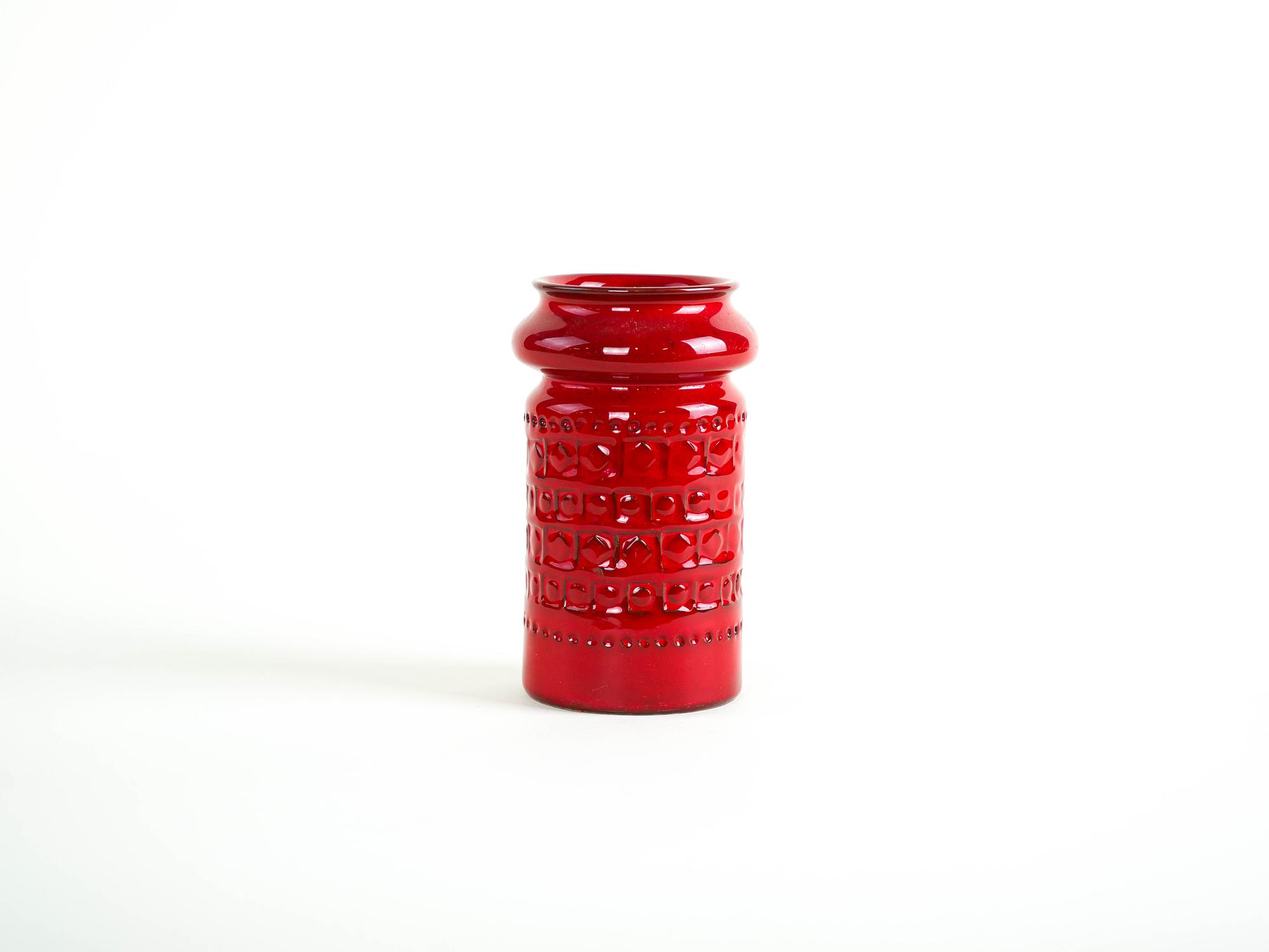 Ceramic vase 1960s Red 2