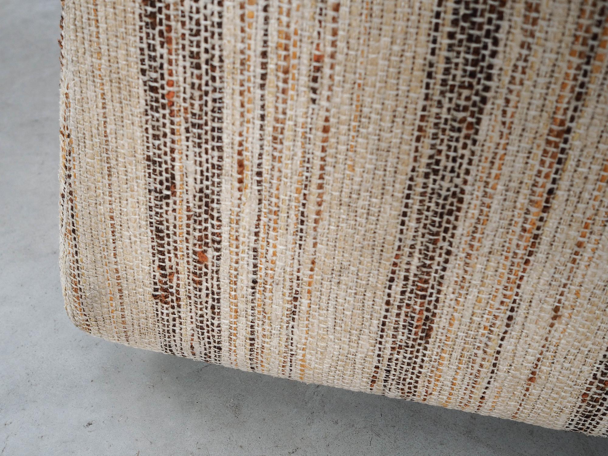 Saporiti Sofa 3er Sitz Stoff Beige Holz 1960er Jahre 10
