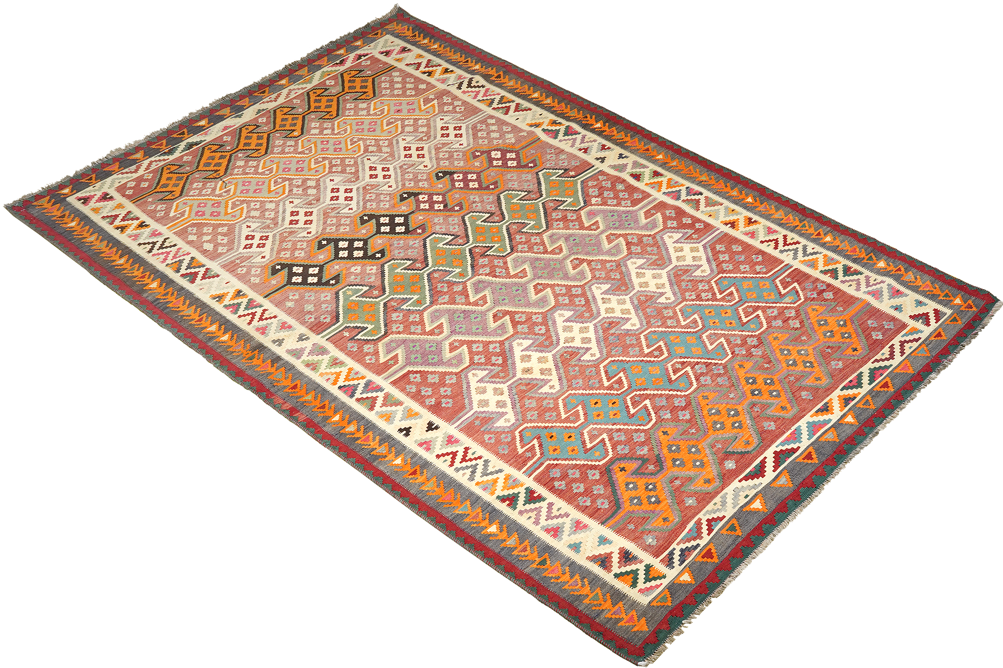 Kilim Gashgai Teppich Mehrfarbig 1
