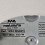 Vintage Wandleuchte Metall Glas Weiß 1980er Jahre 3