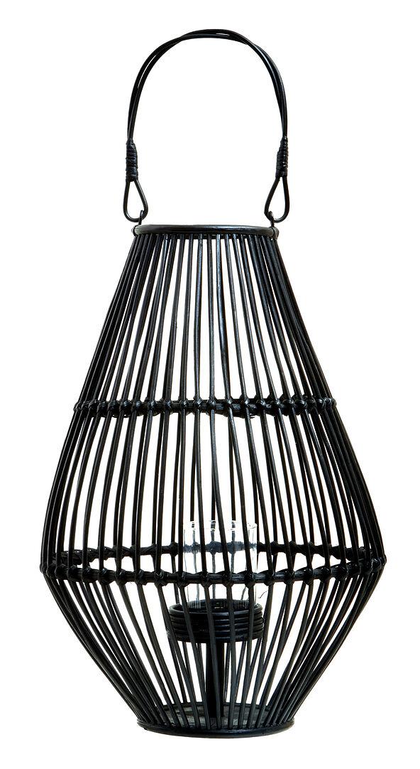 Mataram Laterne Rattan Schwarz 0