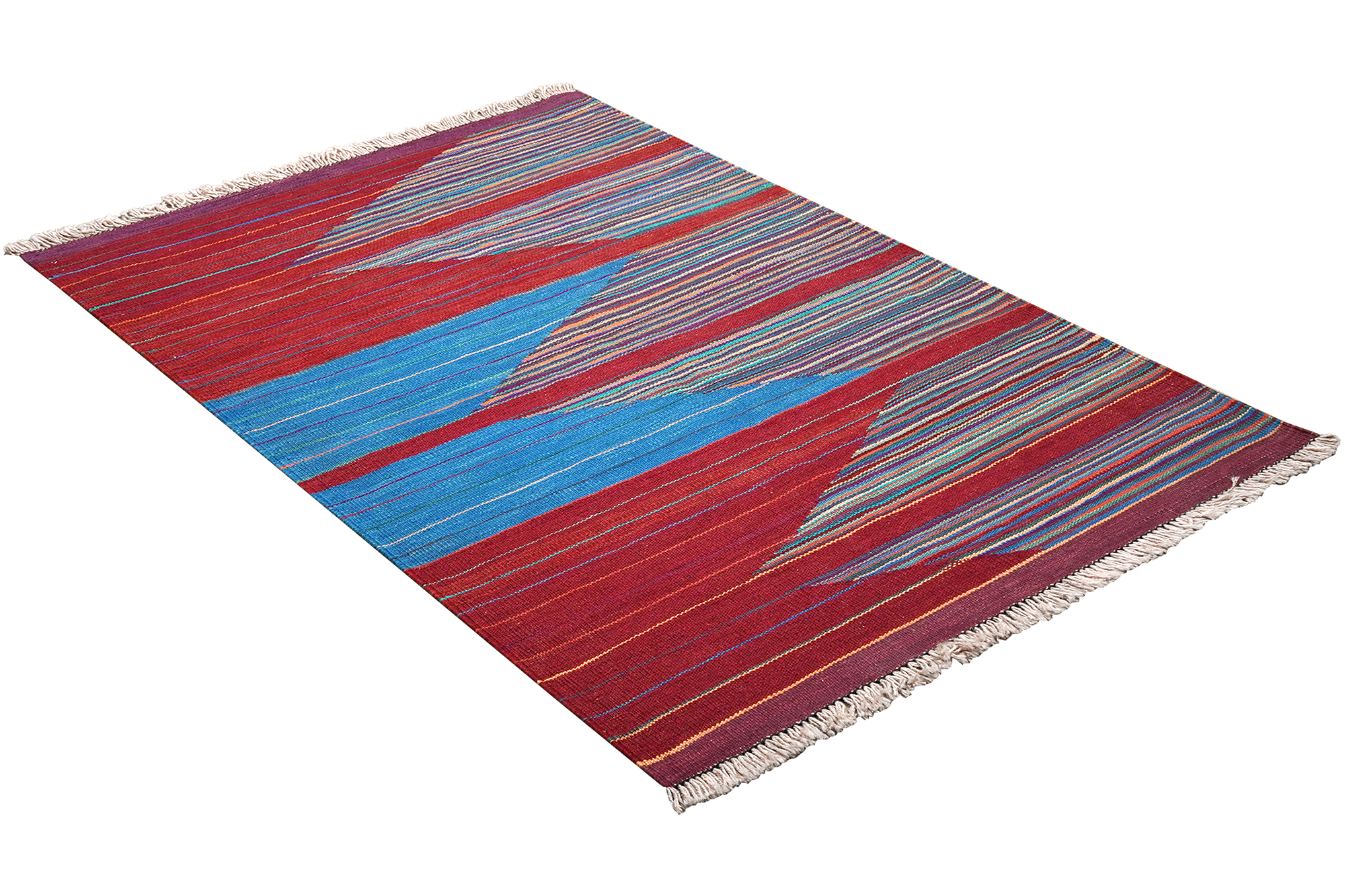 Kilim Gashgai Teppich Rot Blau 2