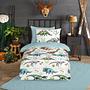 Dino bed linen cotton construction 140x200/220cm pillowcase 70x60cm 2