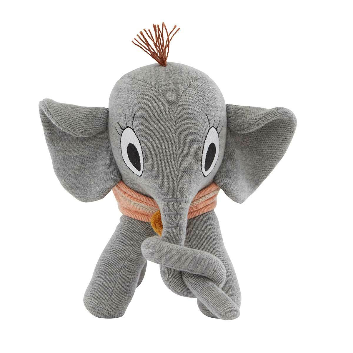 Ramboline Elephant Plüschtier Baumwolle Grau 7