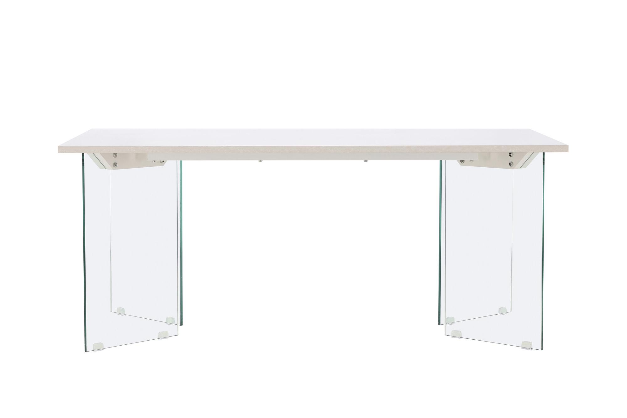 Ester Dining Table Glass Concrete look 100x180cm 0