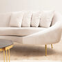 Sofa 3-Sitzer Textil Beige 2