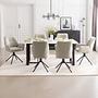 Mollvika Dining Chair Set of 2 Grey Bouclé  4