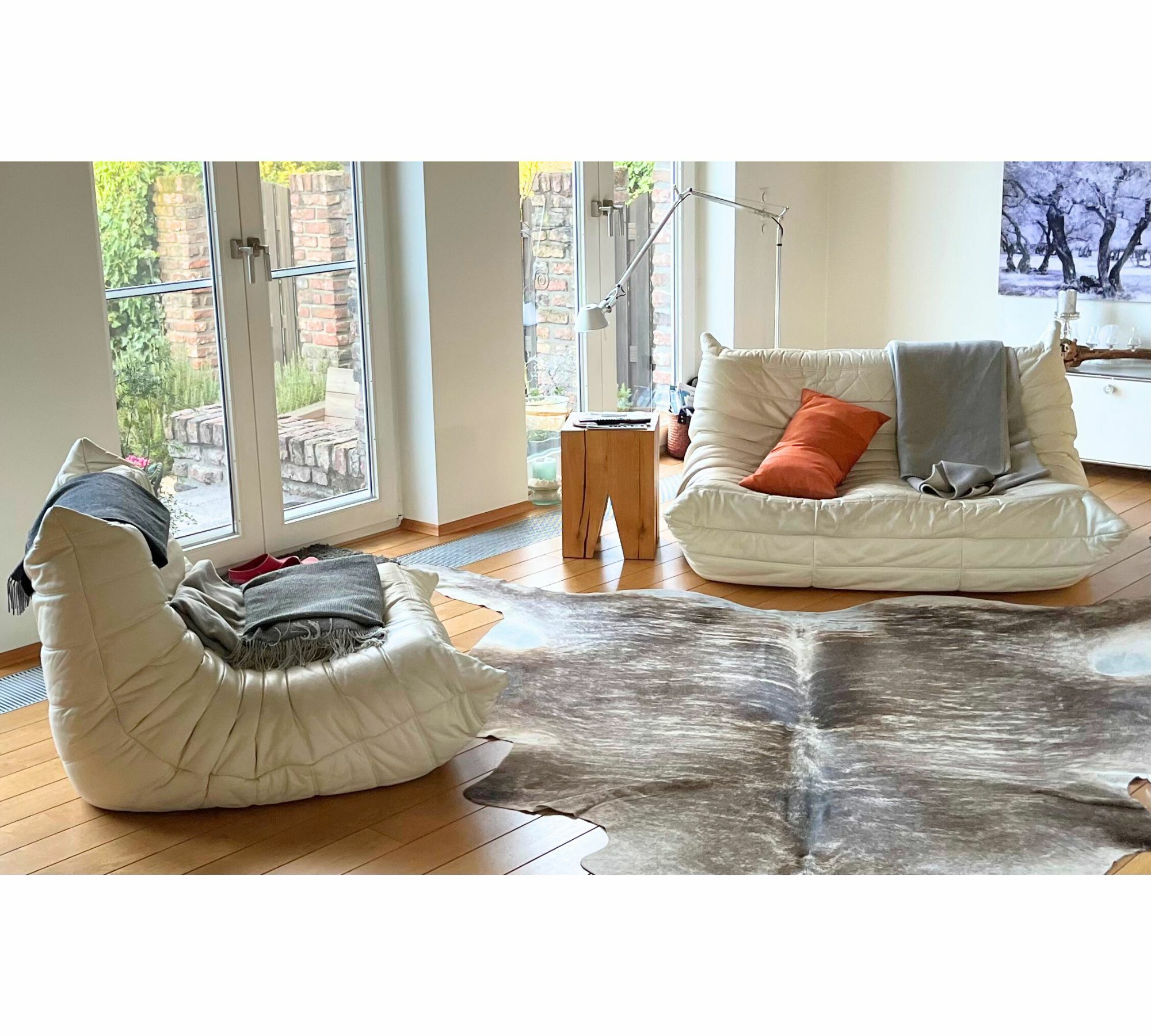 Togo Sofa 2-Sitzer & Sessel Leder Diva Blanc 0
