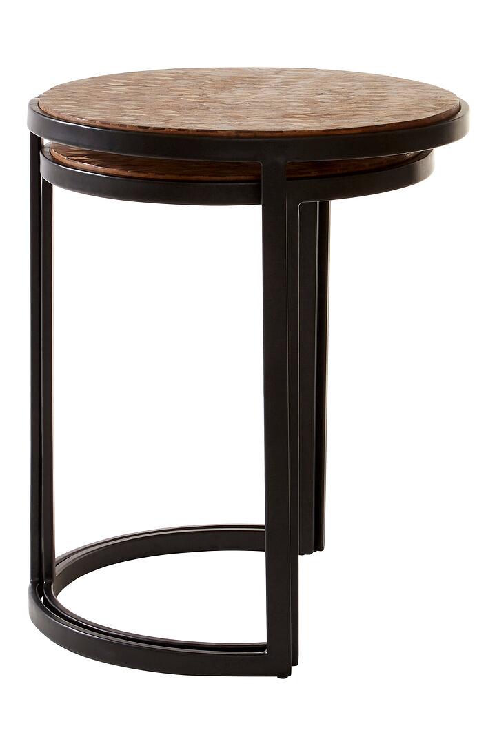 Beistelltisch Halle mit Silber-Finish
 4