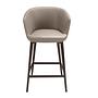 Bar stool faux leather grey 1