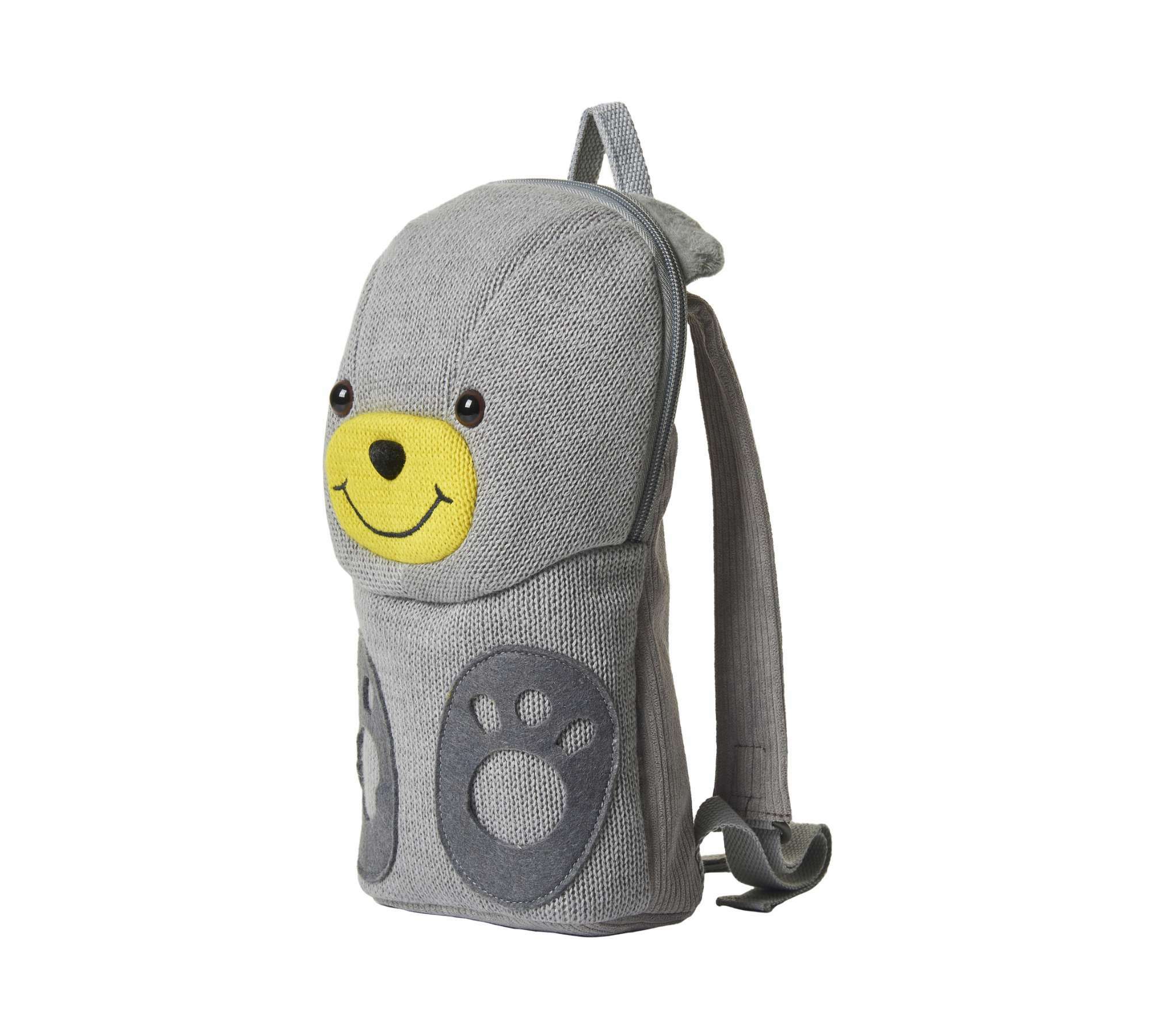 Bear Backpack Cotton Grey 5