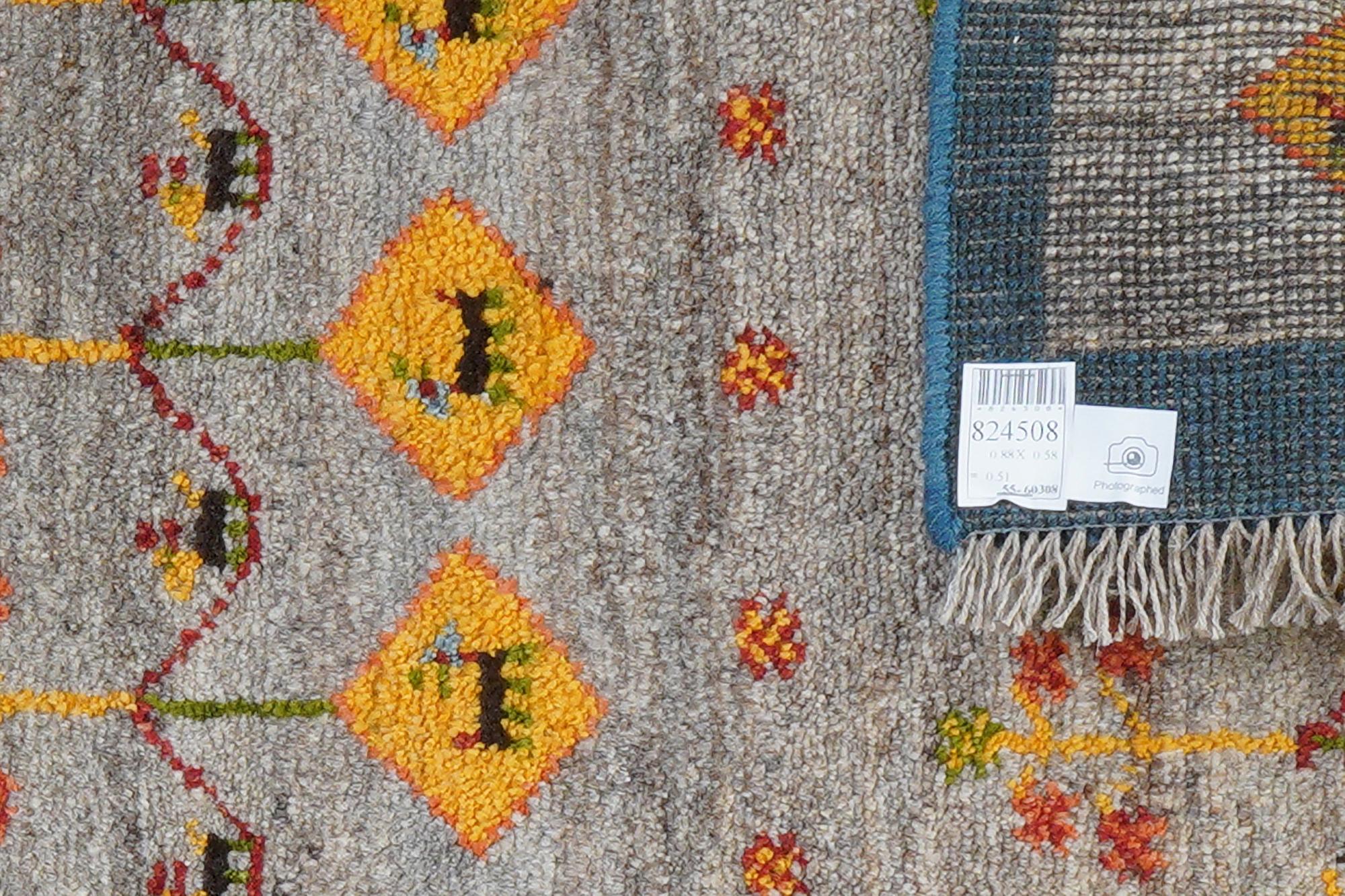 Gabbeh rug wool grey 5