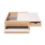 Schmuckkasten Gummibaumholz Stahl Beige Weiß 7