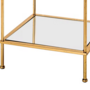 Beistelltisch Glas Metall Gold 2