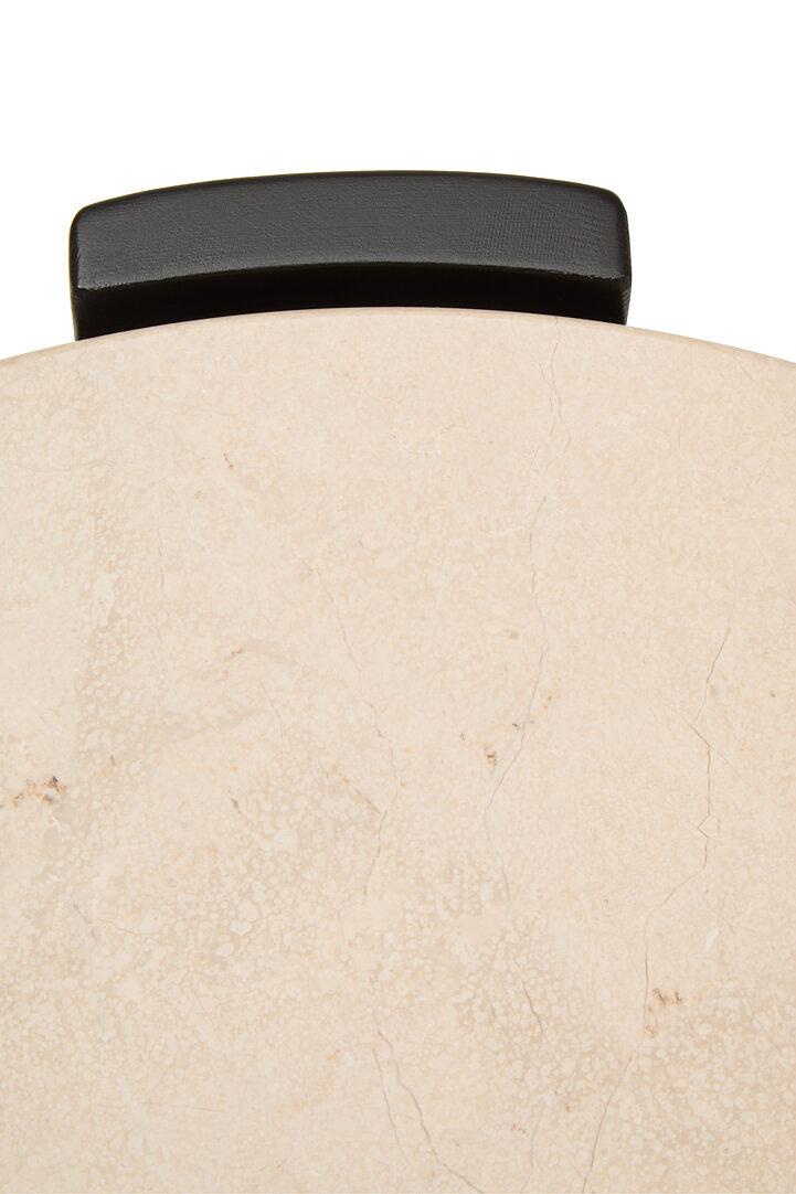 Palermo Runder Marmorplatte Beistelltisch Holz Schwarz 5