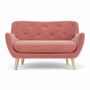 Herman Sofa 2-Sitzer Velour Lux Vintage Rosa 0