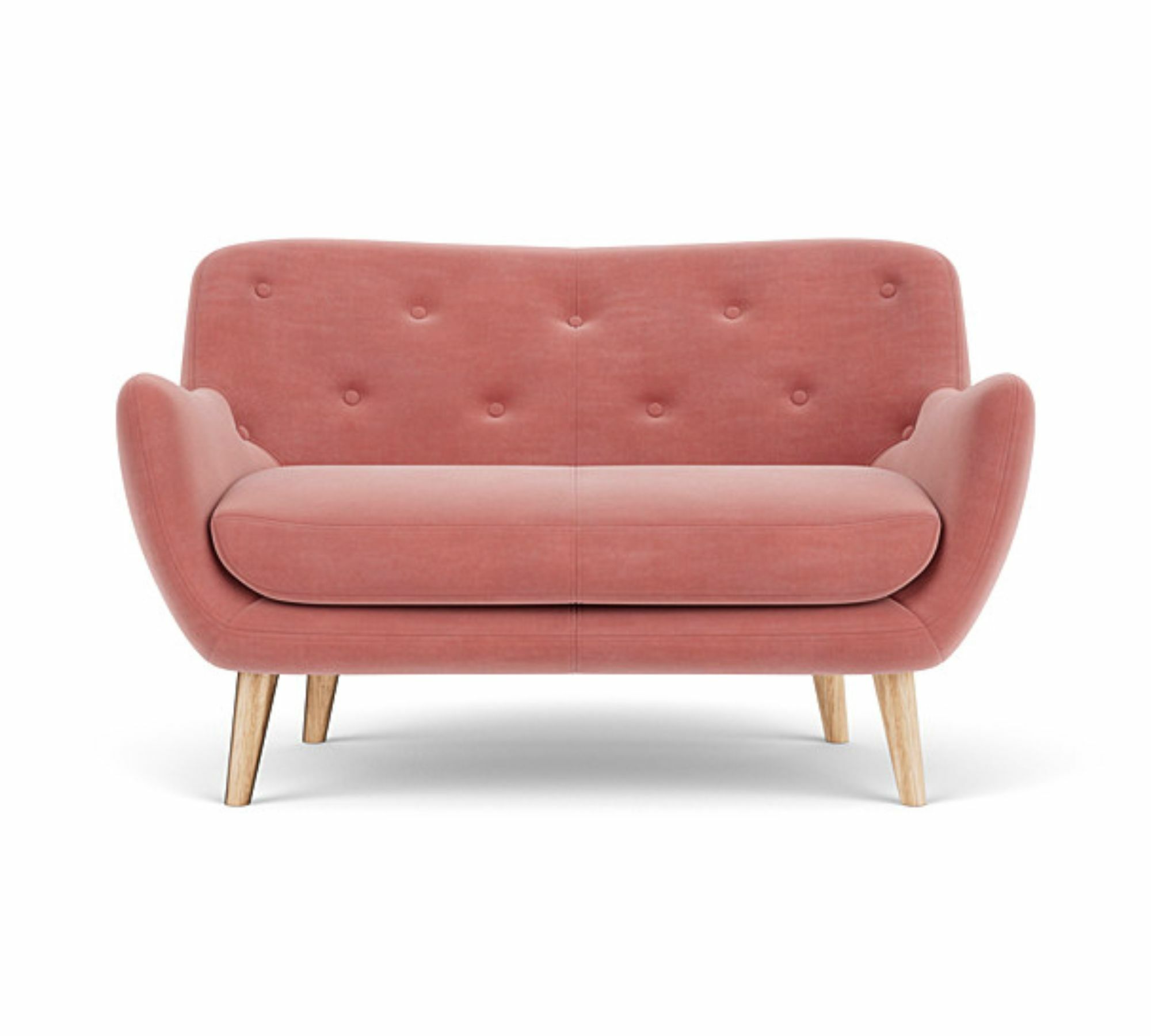 Herman Sofa 2-Sitzer Velour Lux Vintage Rosa 0