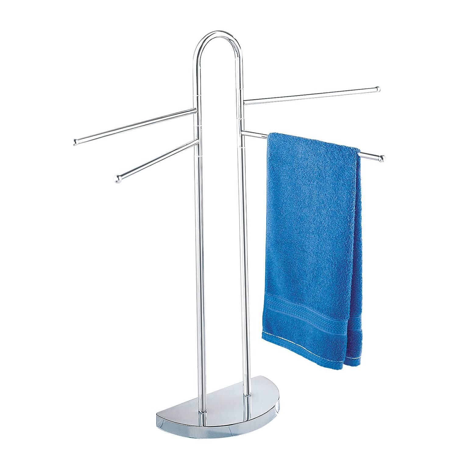 Handtuch & Kleiderständer 4 schwenkbare Arme Chrom 1