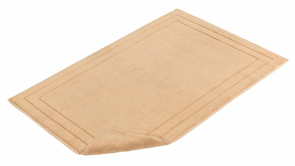 Badematte aus Baumwolle Beige Öko-Tex Standard 100 0