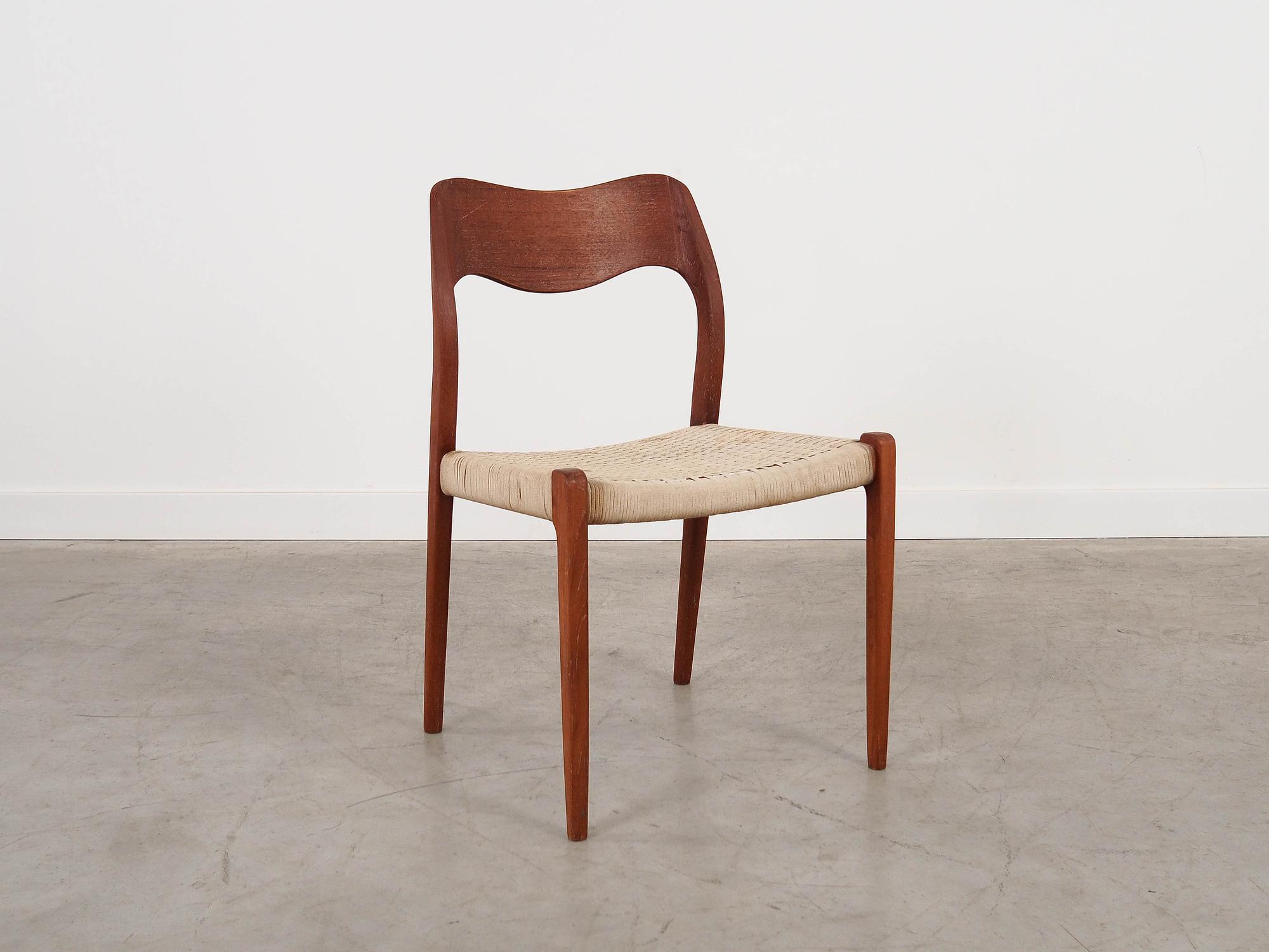 Teak wood chair 1960s 2