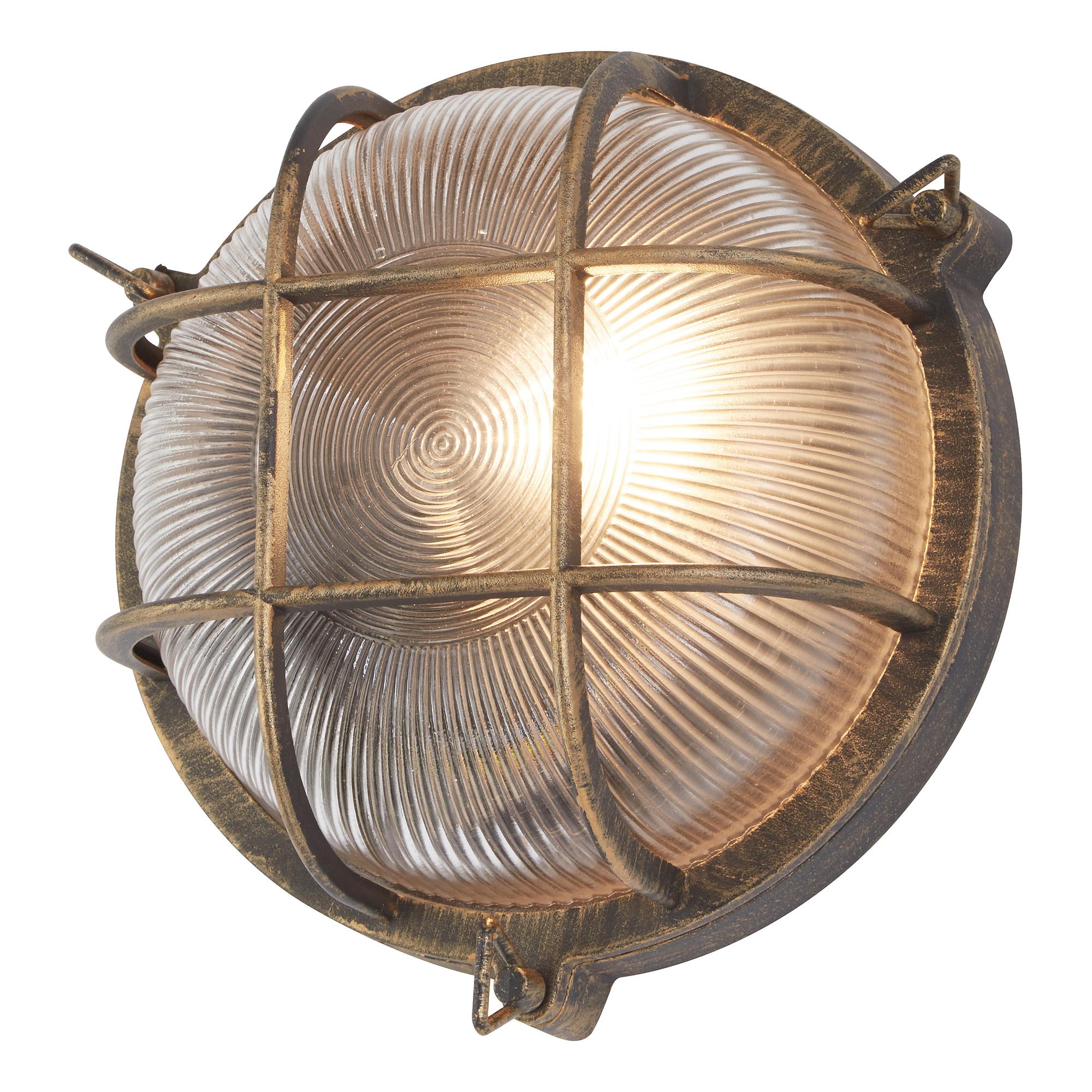 Wandleuchte Bulkhead Schwarz Gold Aluminium 27 x 27 x 11 cm 0