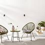 Garten Lounge 2er Set Copacabana Stahl Polyrattan Olivgrün 2