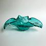 Vintage fruit bowl Murano glass turquoise 1970s 2