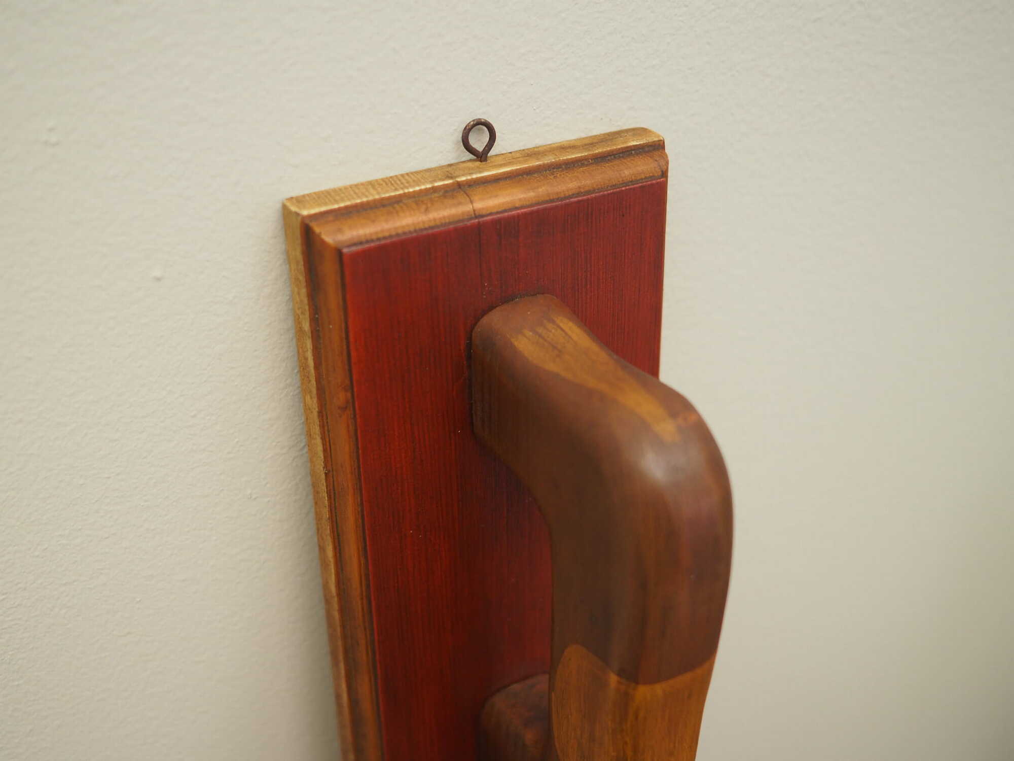 Vintage Wandschmuck Holz Braun 1970er Jahre 8