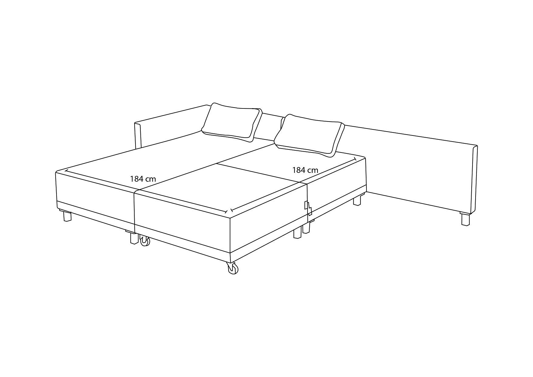 Matris Right Eckschlafsofa Bordeauxrot 6