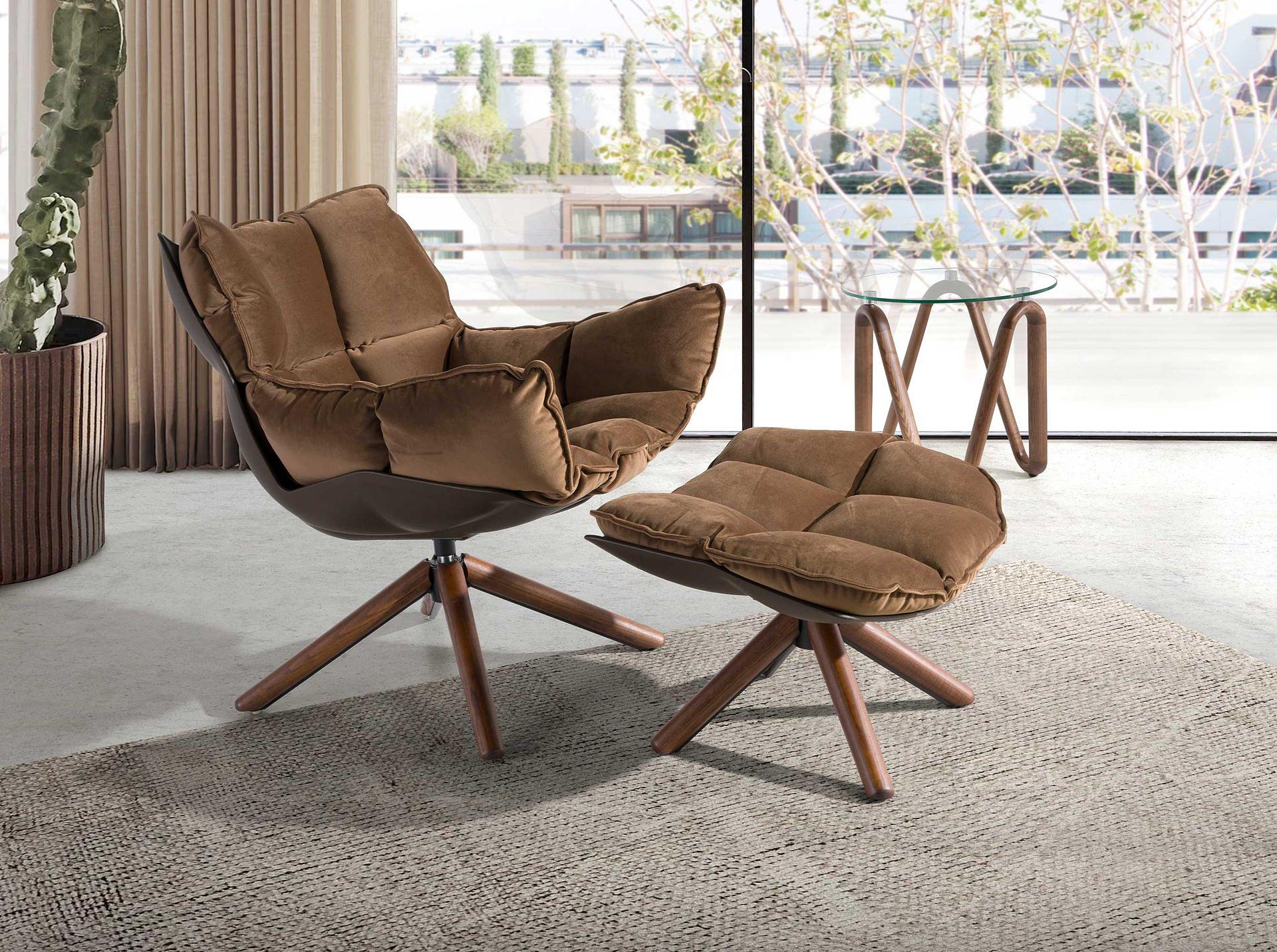 Ottoman Velvet Brown 2