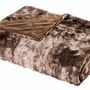 Couchdecke aus Fellimitat Braun 0