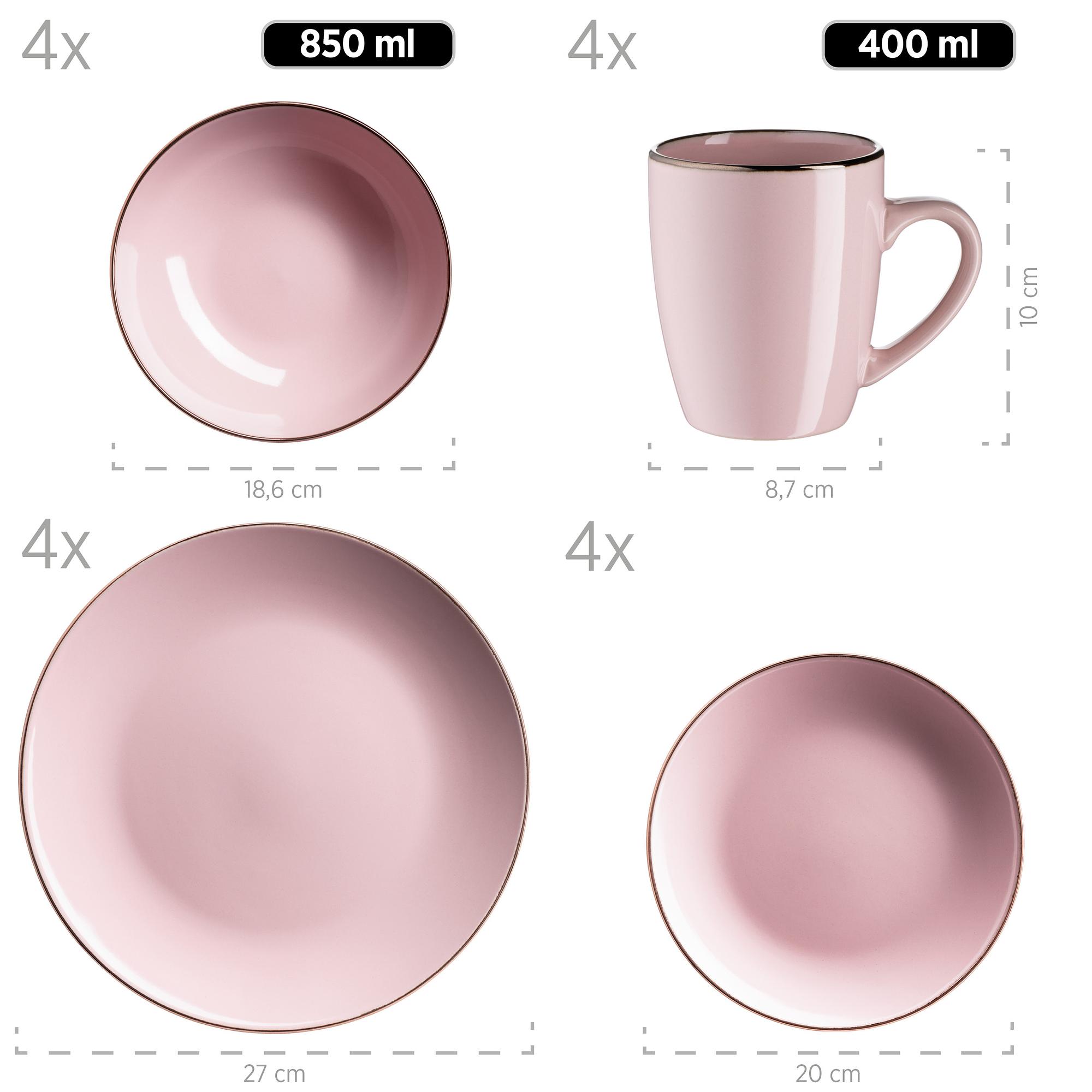 Rim Combi Set 16-piece Ceramic Pink 1
