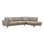 Corner Sofa Harper 3-Seater Right Light Brown 5